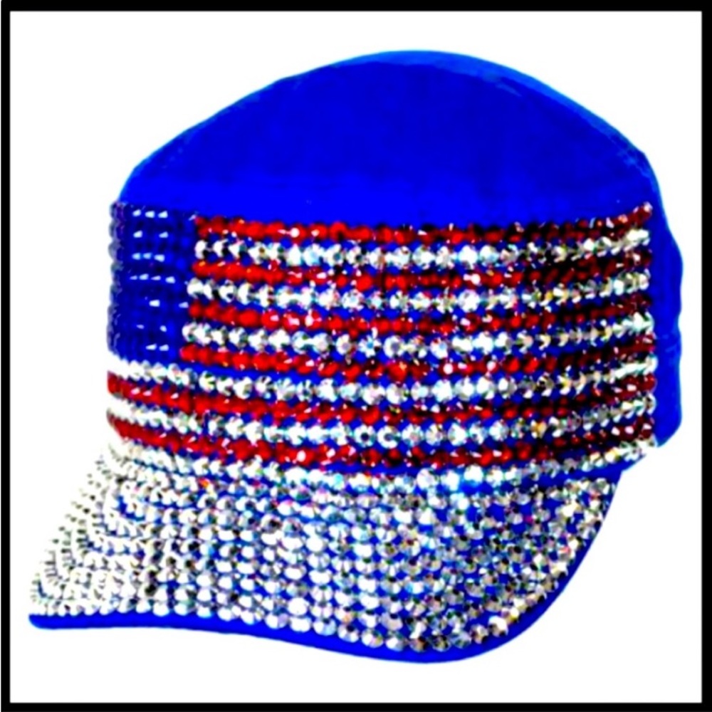 Blue sequins  cap